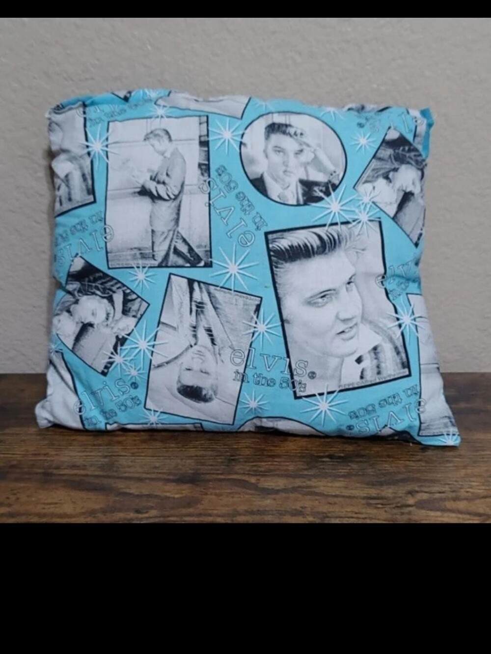 Early 2000s Rare & Hard To Find Vintage & Handmade Elvis in the 50's Small Throw